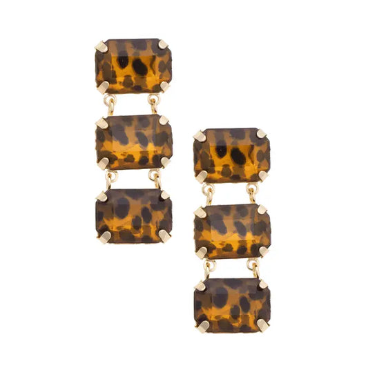 Canvas Katherine Horseshoe Stud Earrings in Tortoise