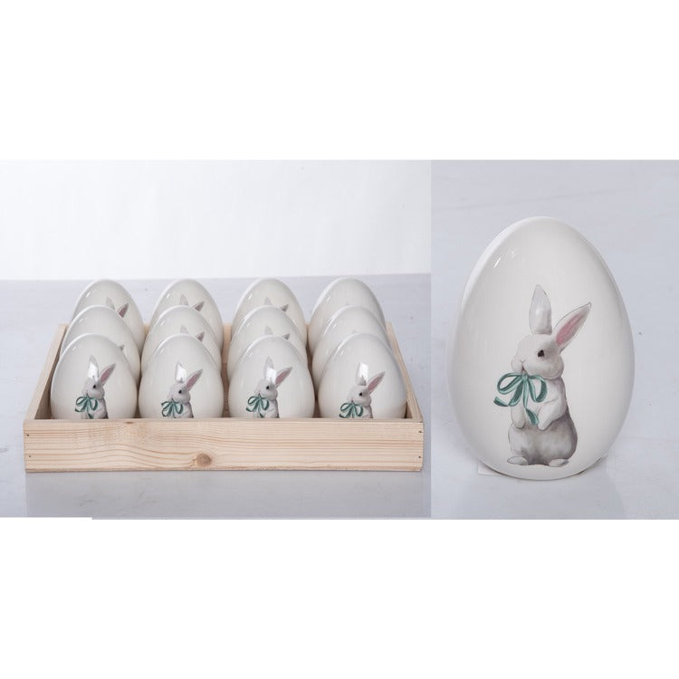 Ceramic Mint Julep Easter Bunny Egg