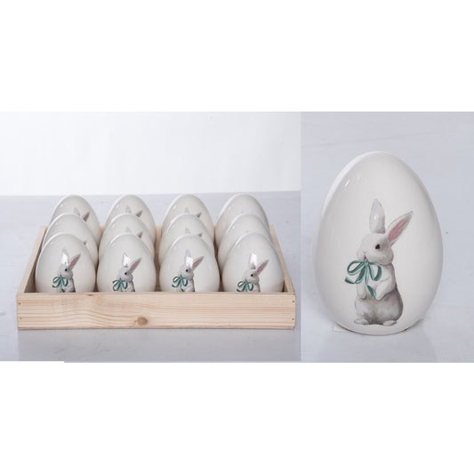Ceramic Mint Julep Easter Bunny Egg