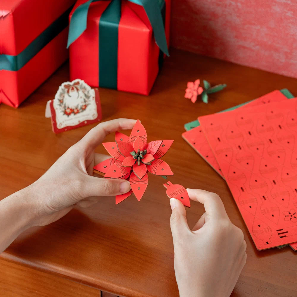 Poinsettia 3D DIY Puzzle