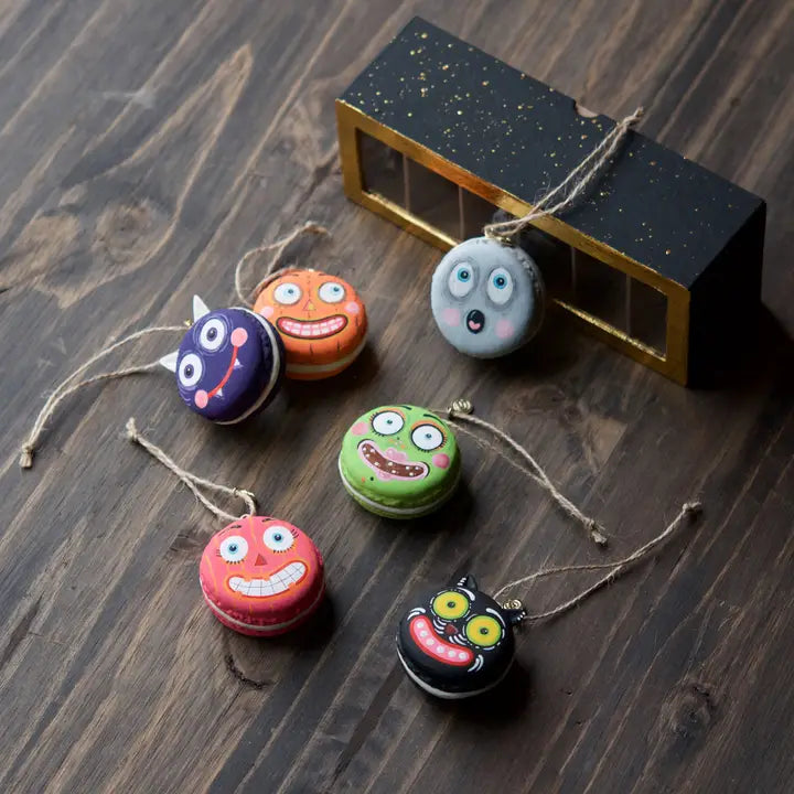 Glitterville Halloween Macaron, 6 Asst, Gift Box