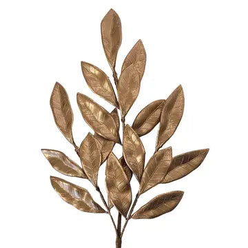 Gold Metallic Bay Leaf Pick 15"