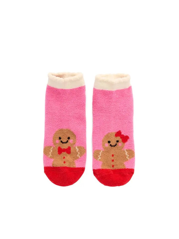 Shiraleah Gingerbread Socks, Pink