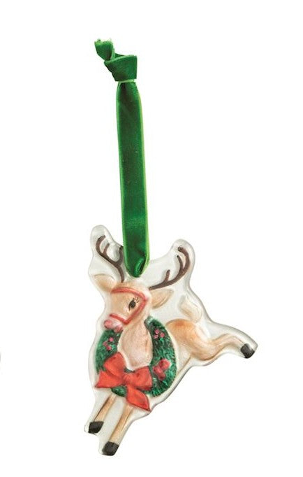Mud Pie Classic Xmas Glass Ornament