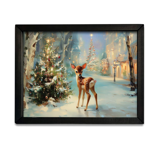 Winter Wonderland Fawn Box Frame- 18x24