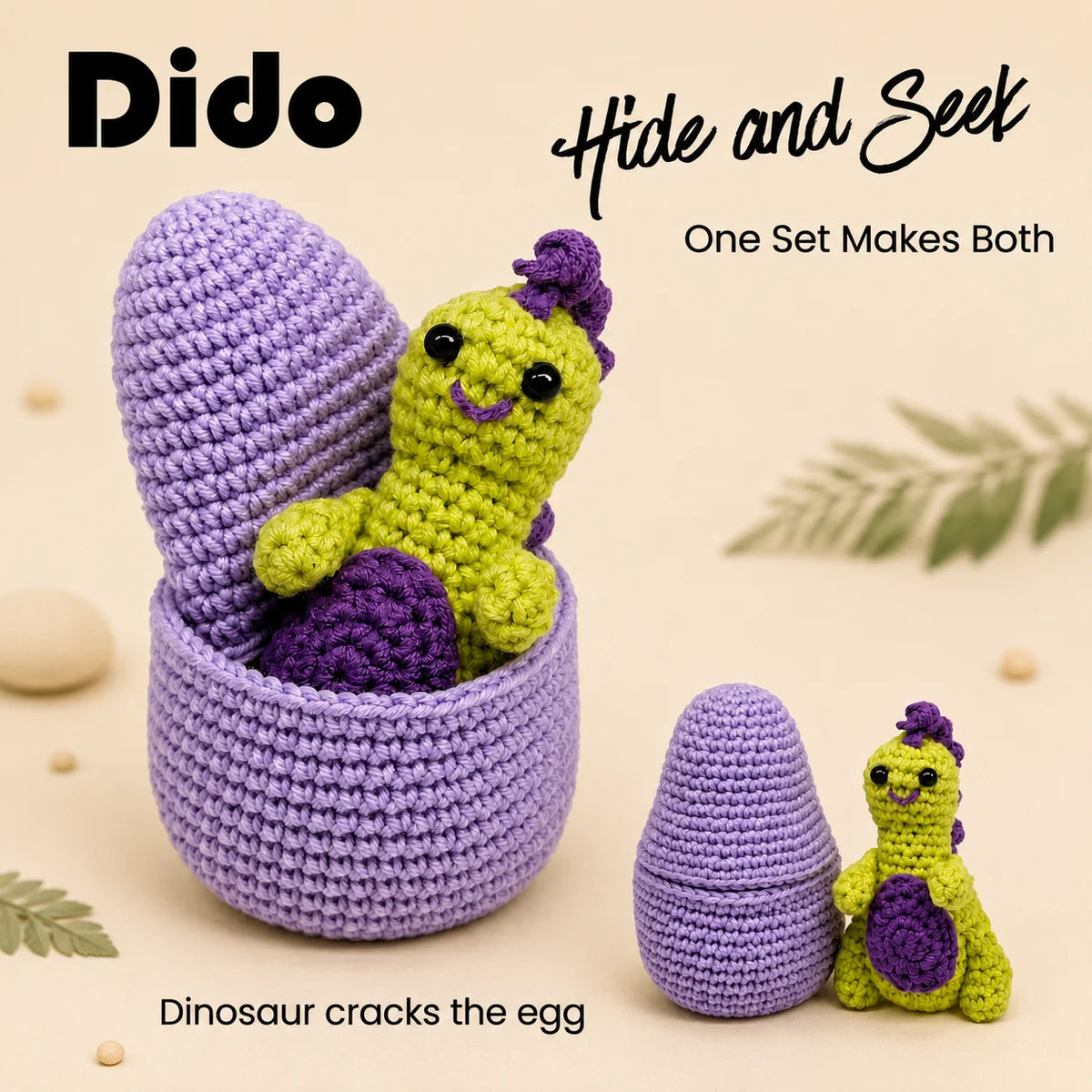 DIY Crochet Kit- Dinosaur Cracks The Egg