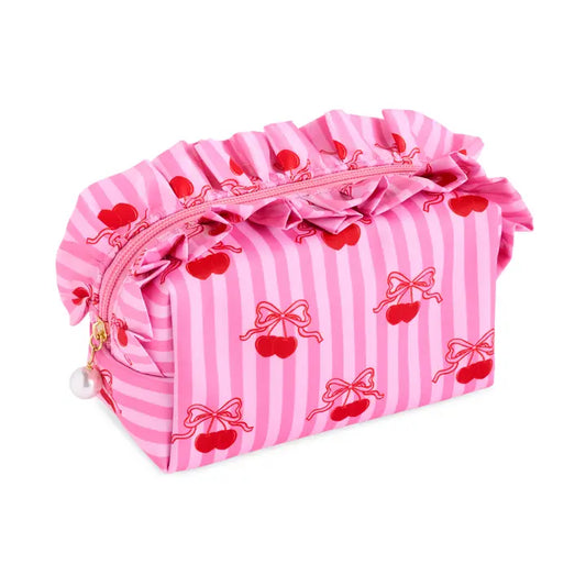 Shiraleah Cherry Small Boxy Zip Pouch, Pink