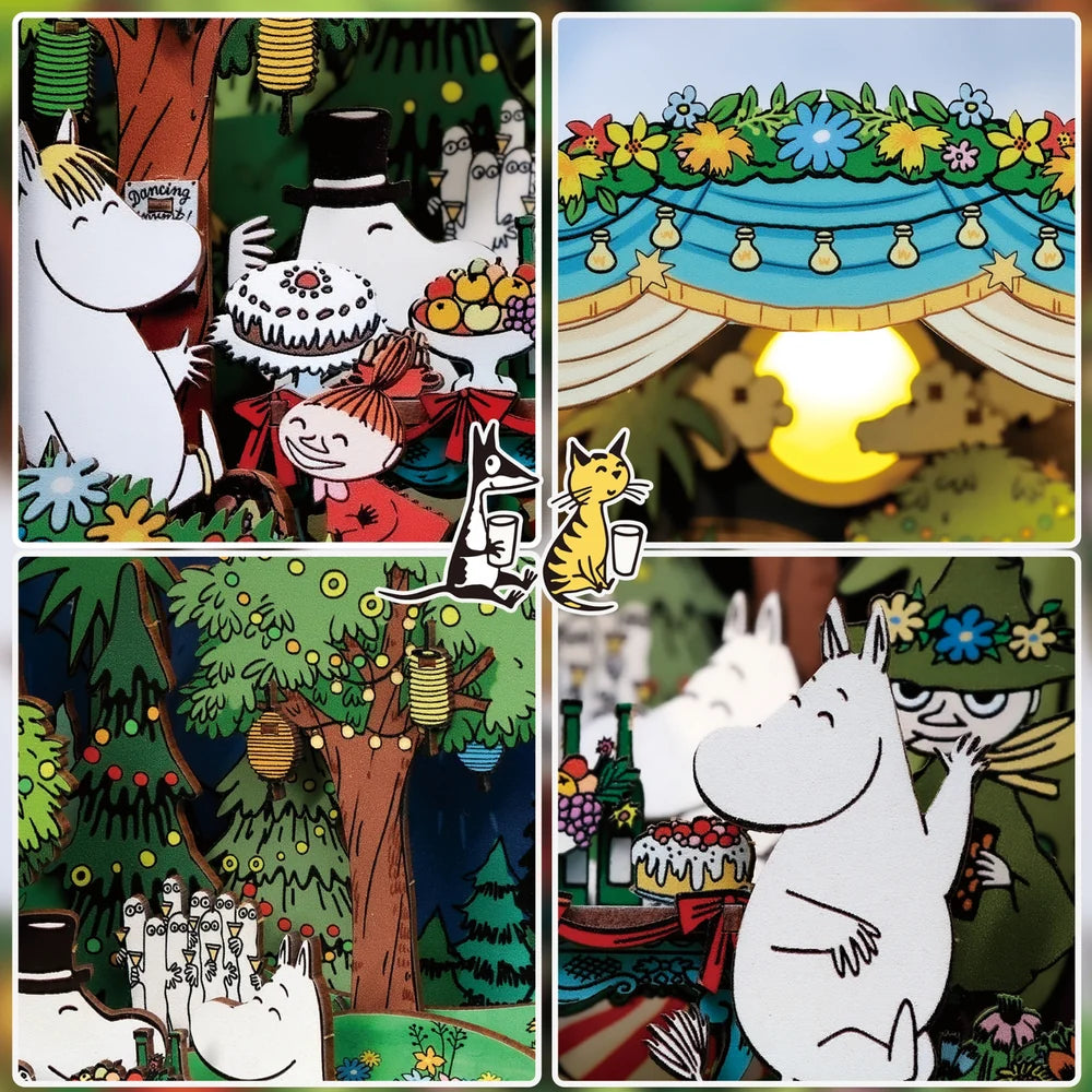 Moomin Moominous Dance Party DIY Miniature Book Nook Kit