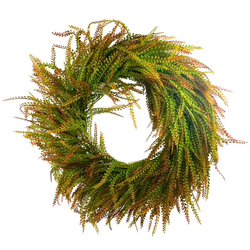 24" Autumn UV Bead Grass Wreath