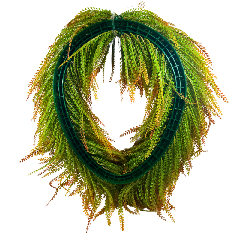 26" Autumn UV Oval Bead Grass Wreath