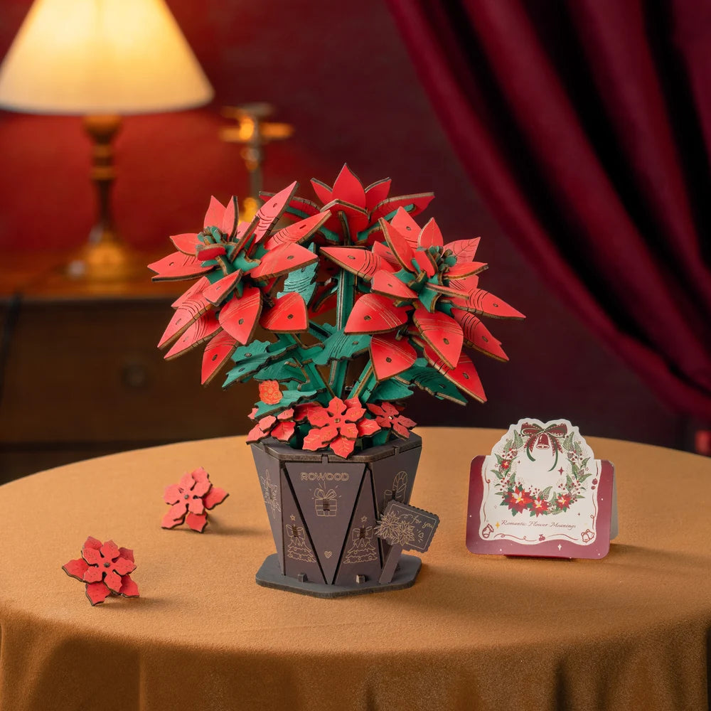 Poinsettia 3D DIY Puzzle