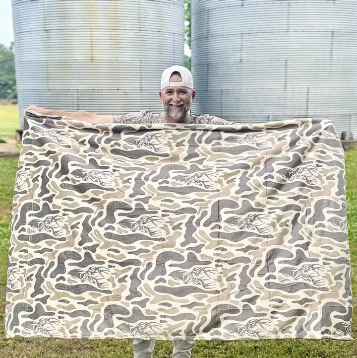Camo Deer Fleece Blanket