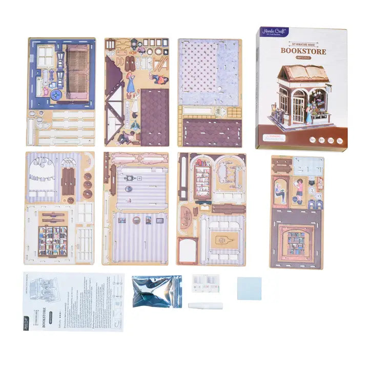 Diy Miniature House Kit: Bookstore