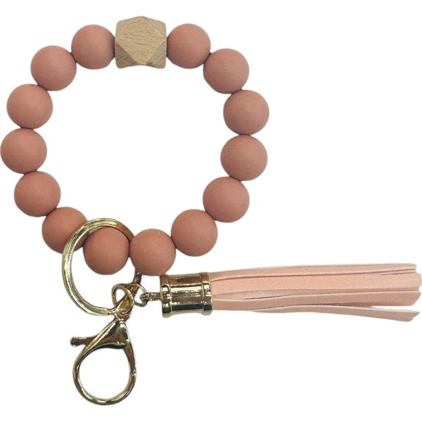 Silicone Beaded Wristlet Keyrings