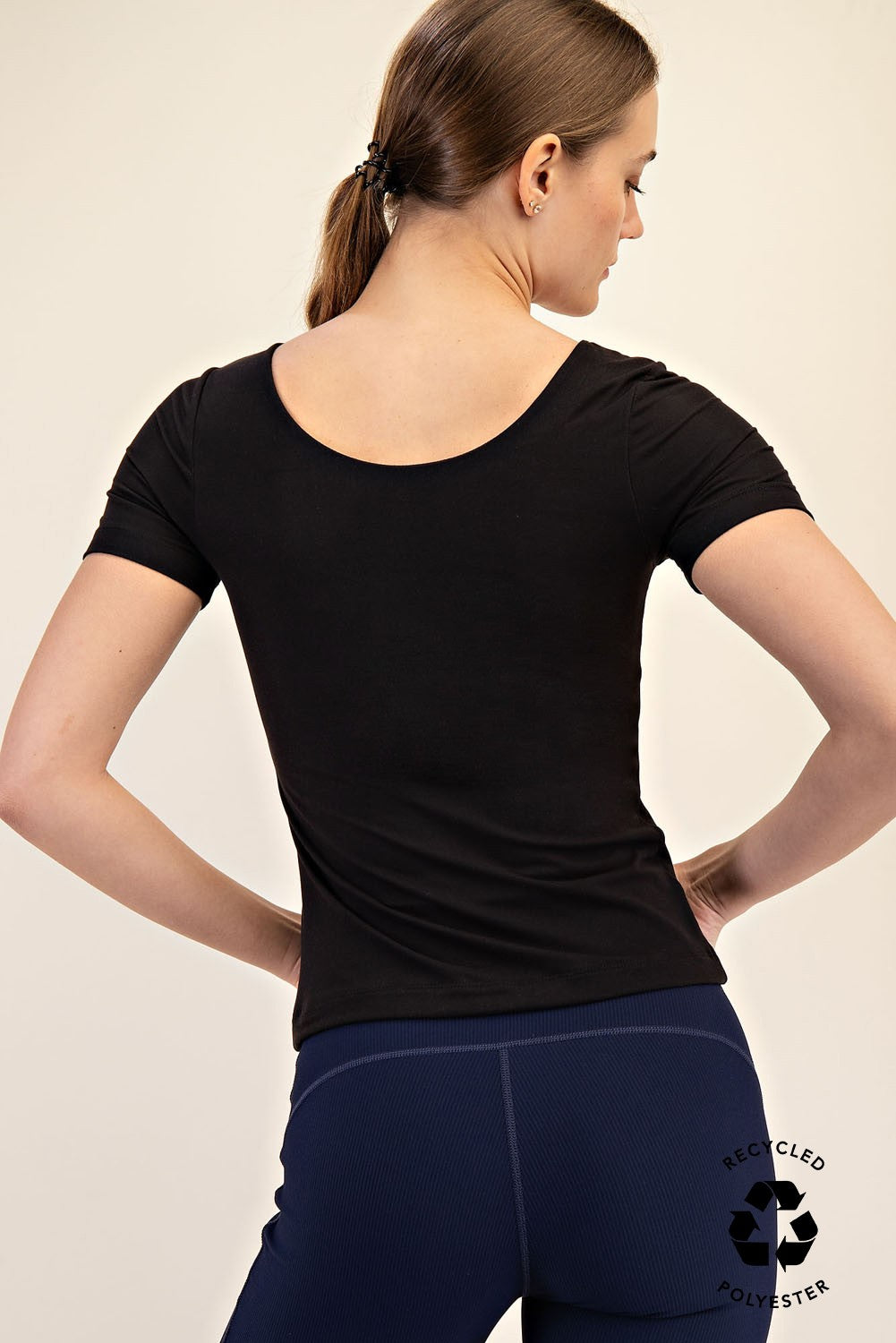 Butter Round Neck Short Sleeve Top