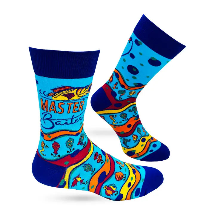 Master Baiter Men's Novelty Crew Socks