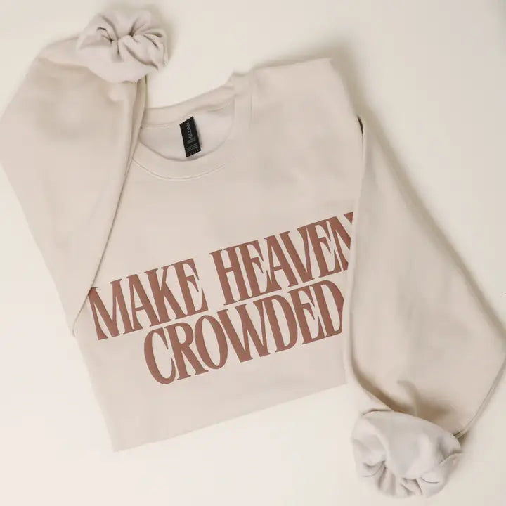 Make Heaven Crowded Puff Sweatshirt- Sand