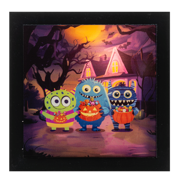 The Friendly Little Monster Light Up Shadow Boxes