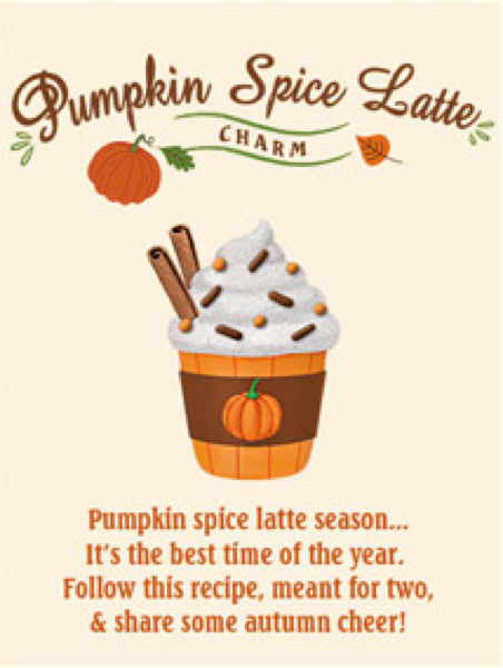 Pumpkin Spice Latte Trinket Charms