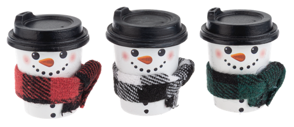 Cup of Cheer Snowmen Charms