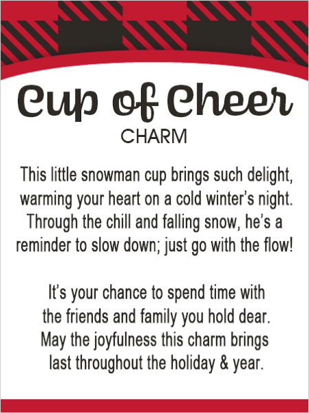 Cup of Cheer Snowmen Charms