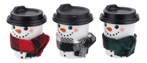 Cup of Cheer Snowmen Charms