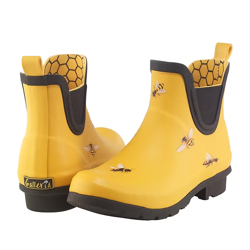 Gold Bees Chelsea Rainboot