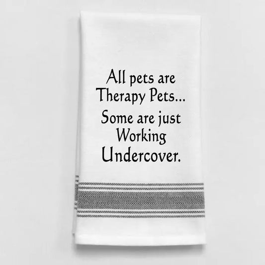 Wild Hare Therapy Pets Tea Towel