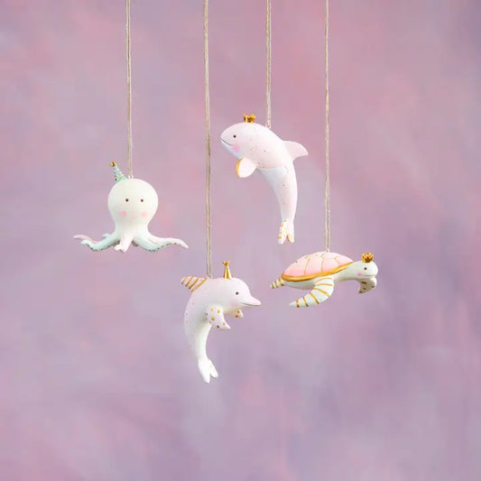 Glitterville Octopus, Dolphin, Whale, or Turtle Ornament