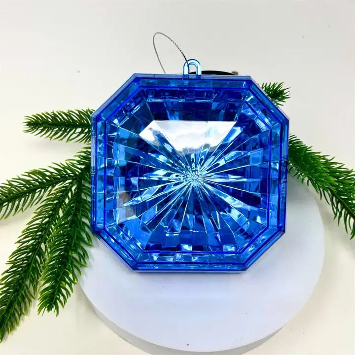 Plastic Square Diamond Ornament - Dark Blue