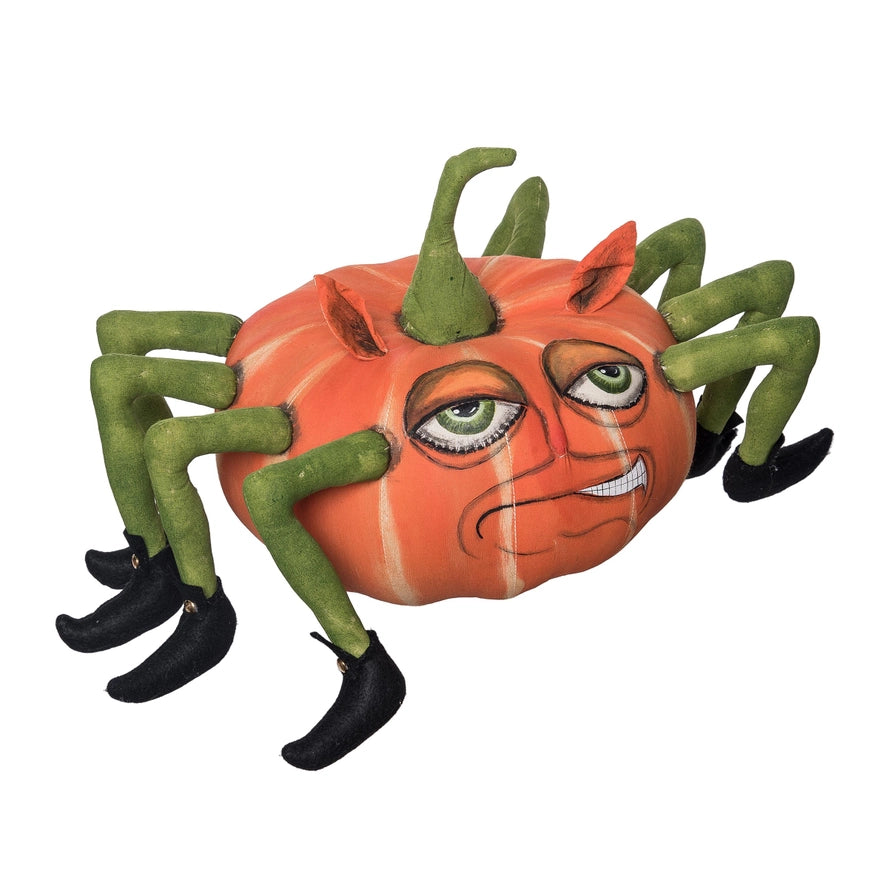 Wobblekins Pumpkin Spider Gathered Traditions Art Doll