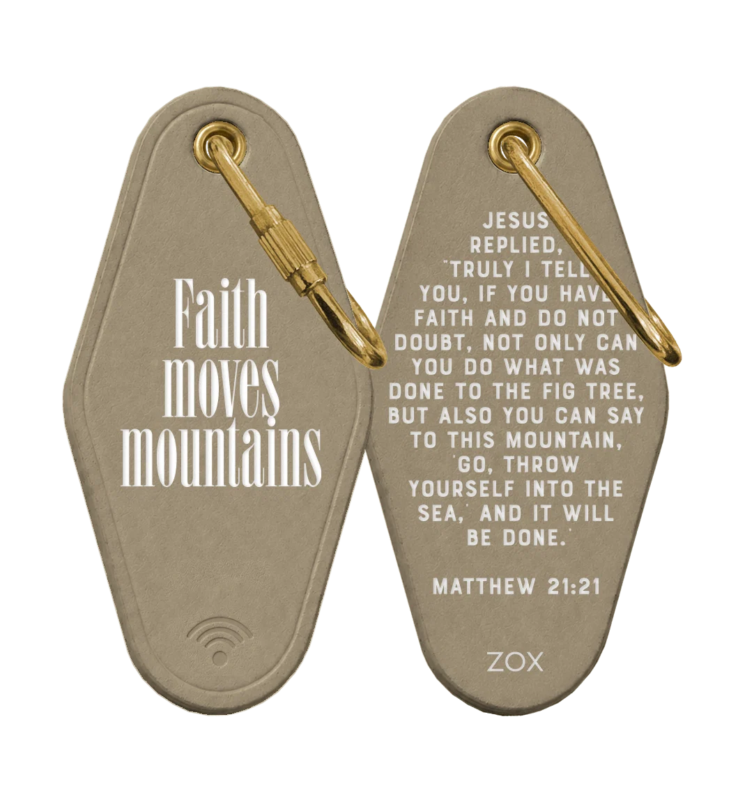 ZOX Faith Moves Mountains Bible Verse Keychain