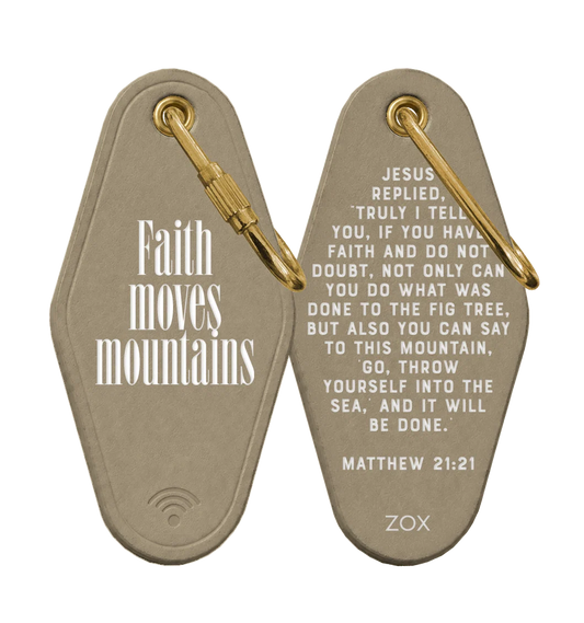 ZOX Faith Moves Mountains Bible Verse Keychain