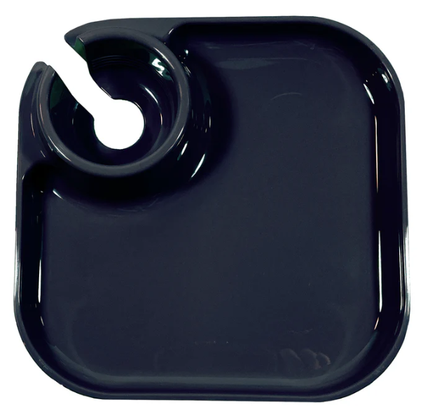 Charcoal Fancy Panz 10" Reusable Party Plate