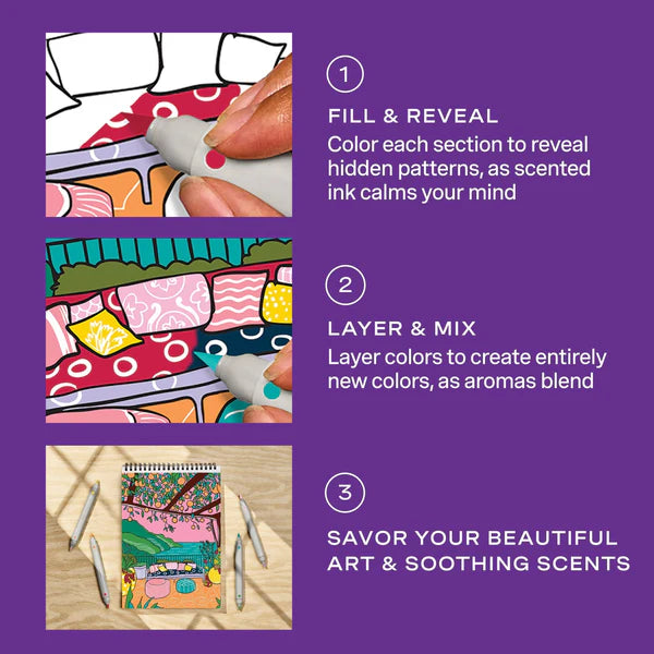 FlowArt® - Scented Color-to-Reveal, Citrus Coastline