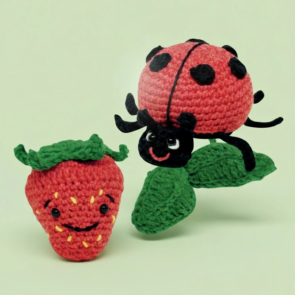DIY This Or That Crochet Kit- Strawberry Or Ladybug