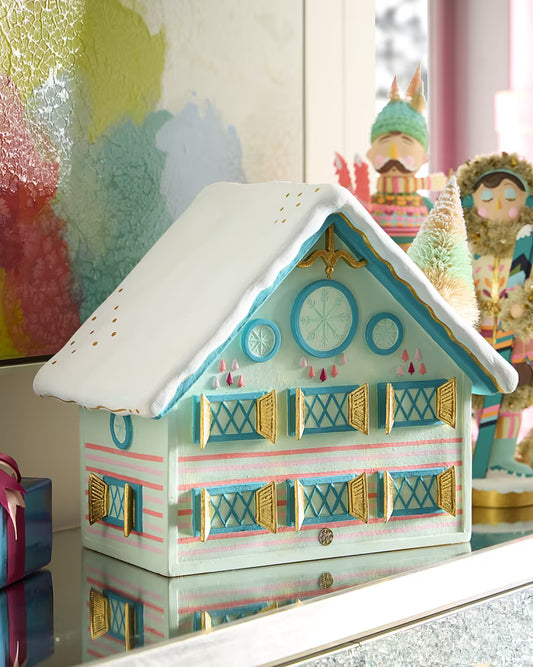 Glitterville Christmas Mint Chalet Display