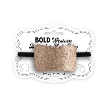 Bold Western Buckle Bracelet Hair Ties
