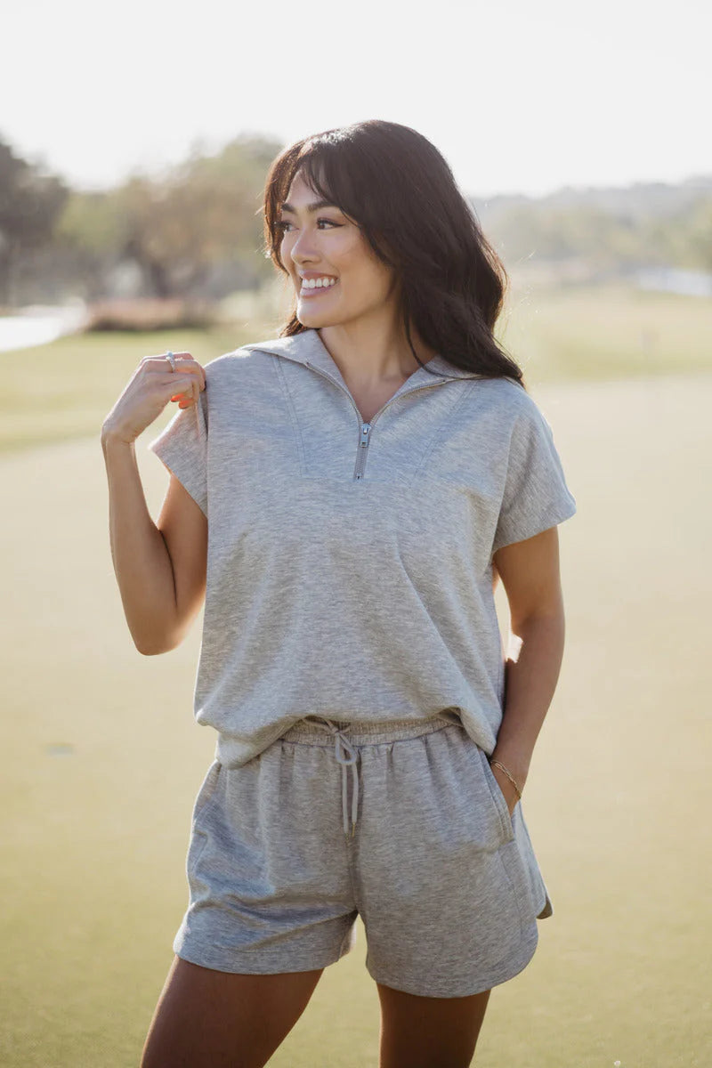 Half Zip Scuba Lounge Set