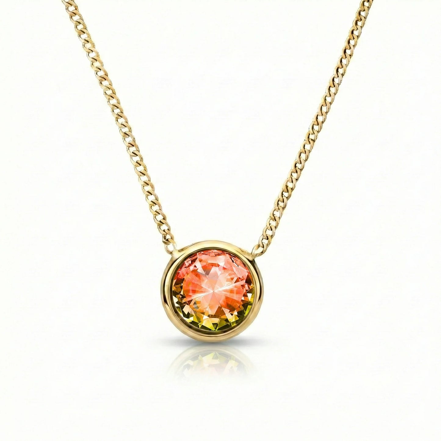 Aurora Crystal Jewelry Halo Crystal Necklace