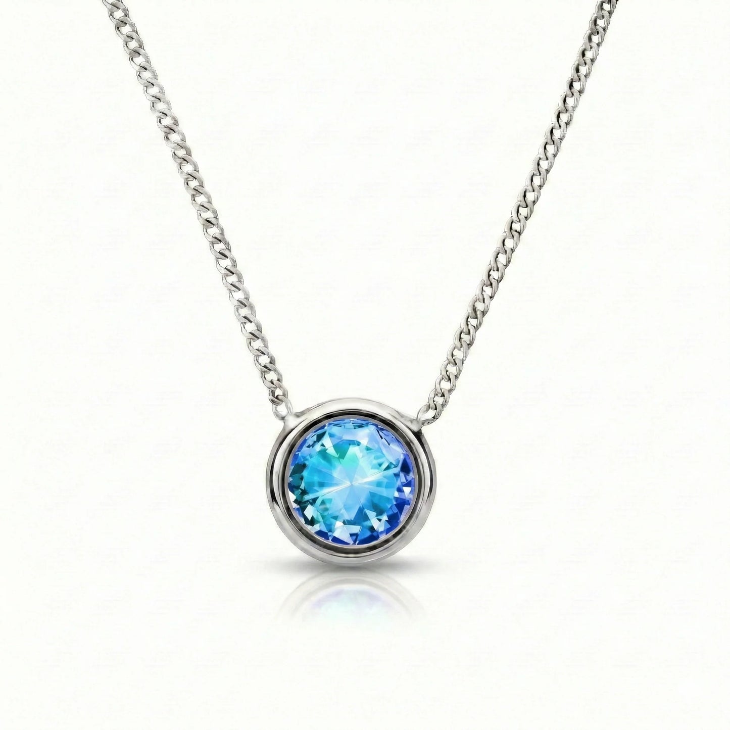 Aurora Crystal Jewelry Halo Crystal Necklace