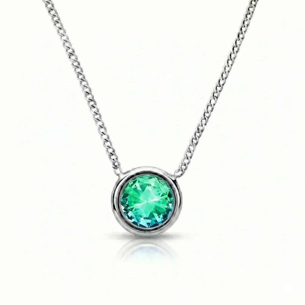 Aurora Crystal Jewelry Halo Crystal Necklace