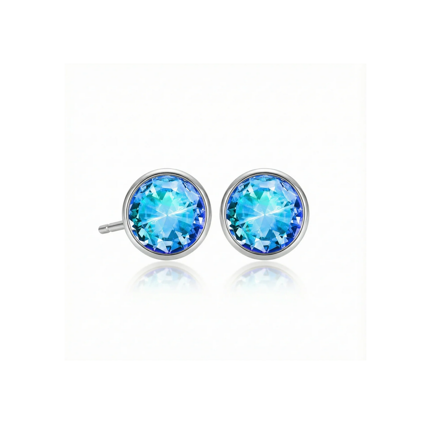 Aurora Crystal Jewelry Halo Crystal Studs