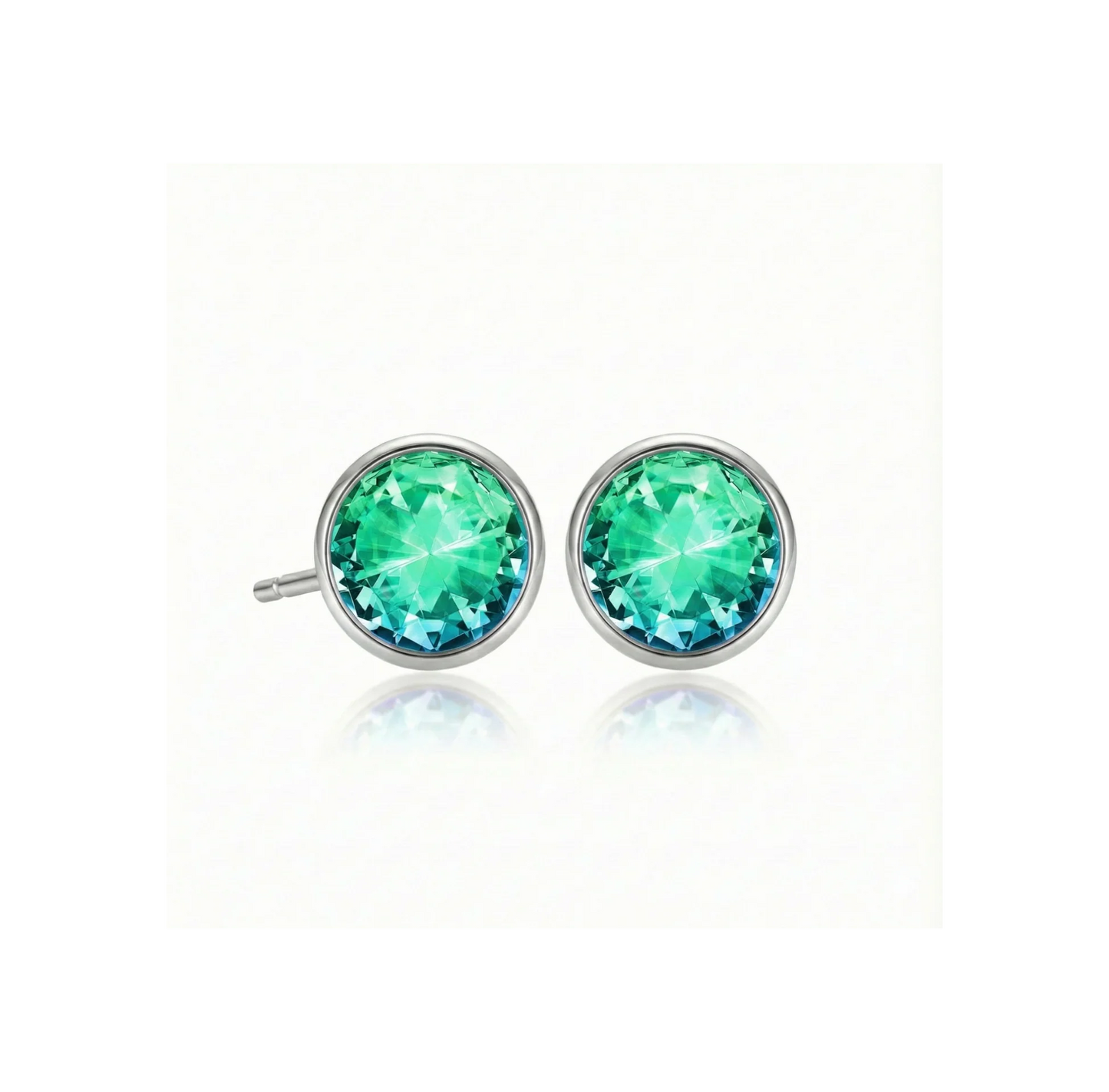 Aurora Crystal Jewelry Halo Crystal Studs