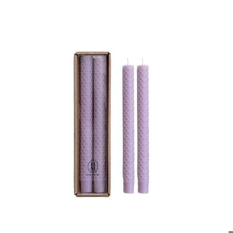 Hazel Mazel 10" Honeycomb Taper Candles Lavender Honey