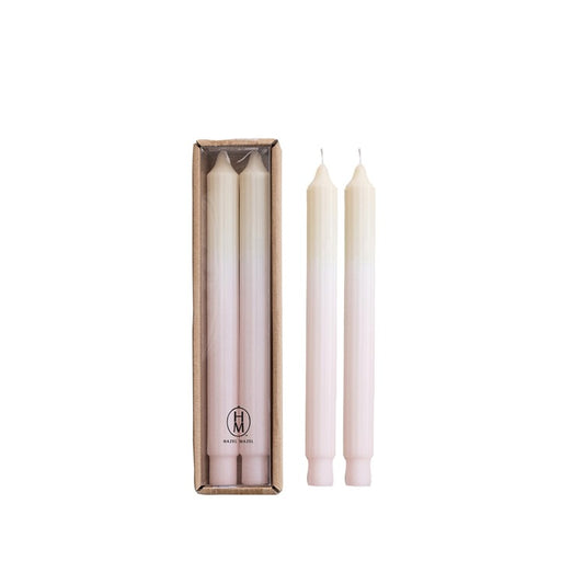 Hazel Mazel 10" High 2-tone Pleated Taper Candles