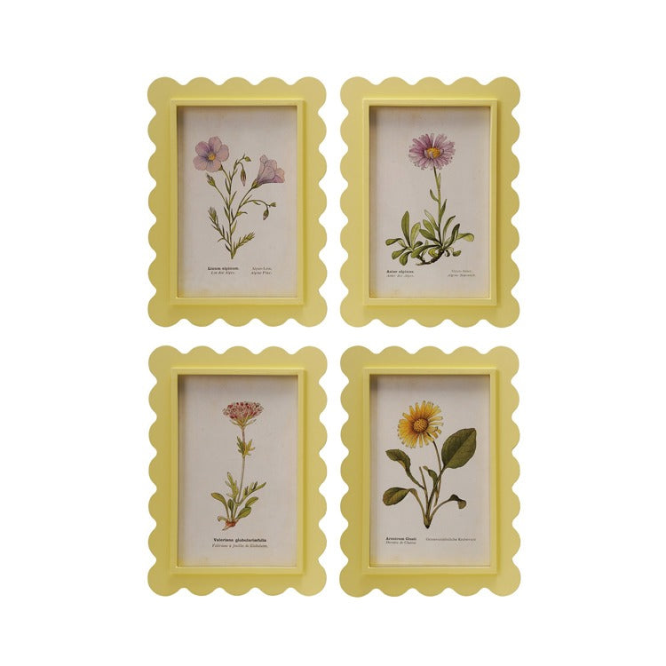 Hazel Mazel Glass Floral Framed Wall Decor