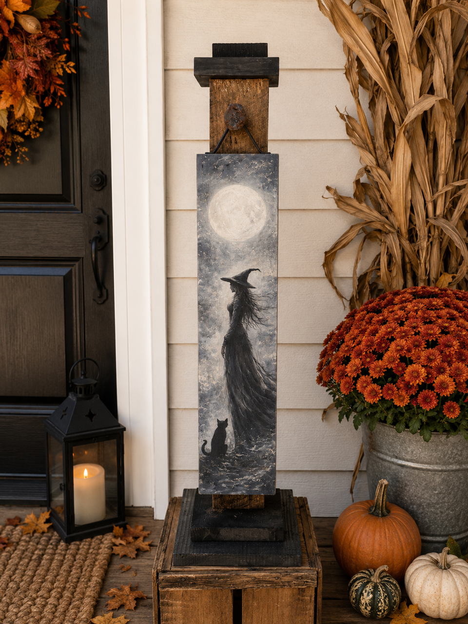 Moonlit Witch Porch Sign-5x24