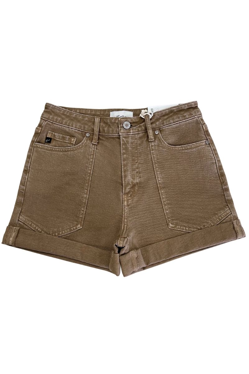 Kancan High Rise Mocha Mom Shorts