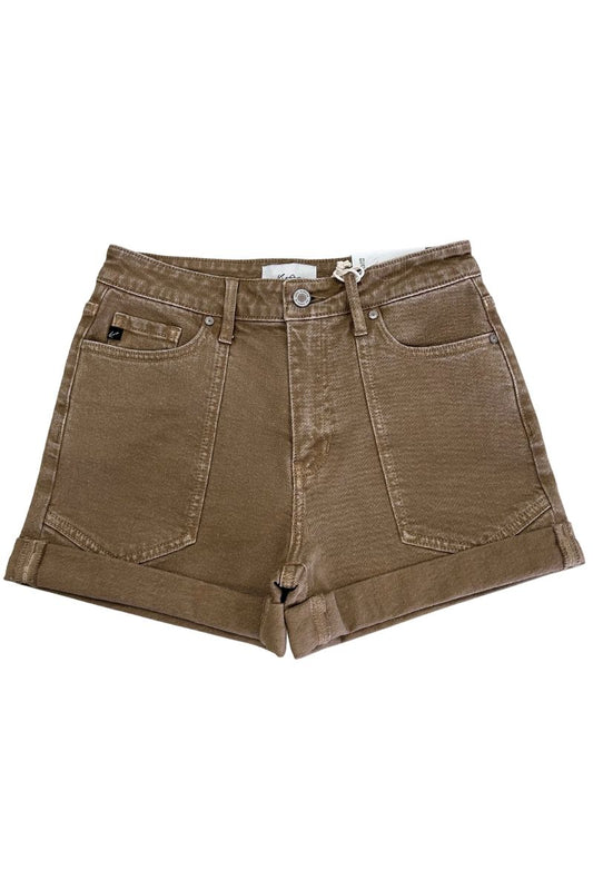 Kancan High Rise Mocha Mom Shorts
